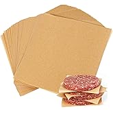 Ninsula 400PCS Patty Paper, 6x6 In Unbleached Parchment Paper Squares, Non-Stick Hamburger Patty Paper for Seperating Burgers, Butter, Cookies, Freezing, Baking and Candy Wrapper