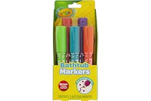 Crayola Taste Beauty Bathtub Markers, Washable Markers for Baths in Green, Red, Blue, Purple, and Orange
