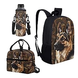 Glomenade German Shepherd Print School Bag Backpack
