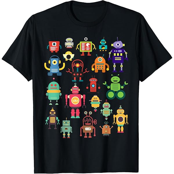 Maglietta Uomo Something Somewhere Robot Evolution, Manica Corta, 100% Cotone, Rossa, Taglia XL - 5
