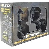 Catalyst Game Labs BattleTech Inner Sphere Heavy Battle Lance Force Pack | 4 Unpainted Plastic Miniatures, Bushwacker, Cataphract, Nightstar) Plus 4 Pilot and 4 Alpha Strike Cards