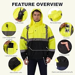 SKSAFETY Safety Softshell Jacket for men, High