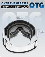 Findway Ski Goggles OTG Anti-fog UV Protection Silver view 5