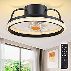 Asyko Ceiling Fans with Lights -Low Profile Modern