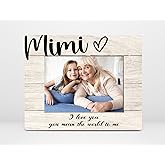 Orchroma Mimi Picture Frame, Mimi Gifts from Grandson Granddaughter, Mimi Mother's Day Birthday Gifts, I Love You Mean the World to Me Mimi Photo Frame 5X7