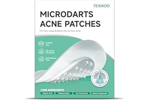 TEAWOO 36-Count Microdart Acne Patches, Hydrocolloid Pimple Patches with Salicylic Acid & Madecossoside, Microdart Zit Patches for Deep Blemishes & Early Stage Acne (Patented)