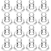 16 Pcs Clear Glass Taper Candle Holders, Clear Candlestick Holders Bulk for Wedding, Party, Table Centerpiece Decor & Festival(2.7" x 2.7"x 2.3")