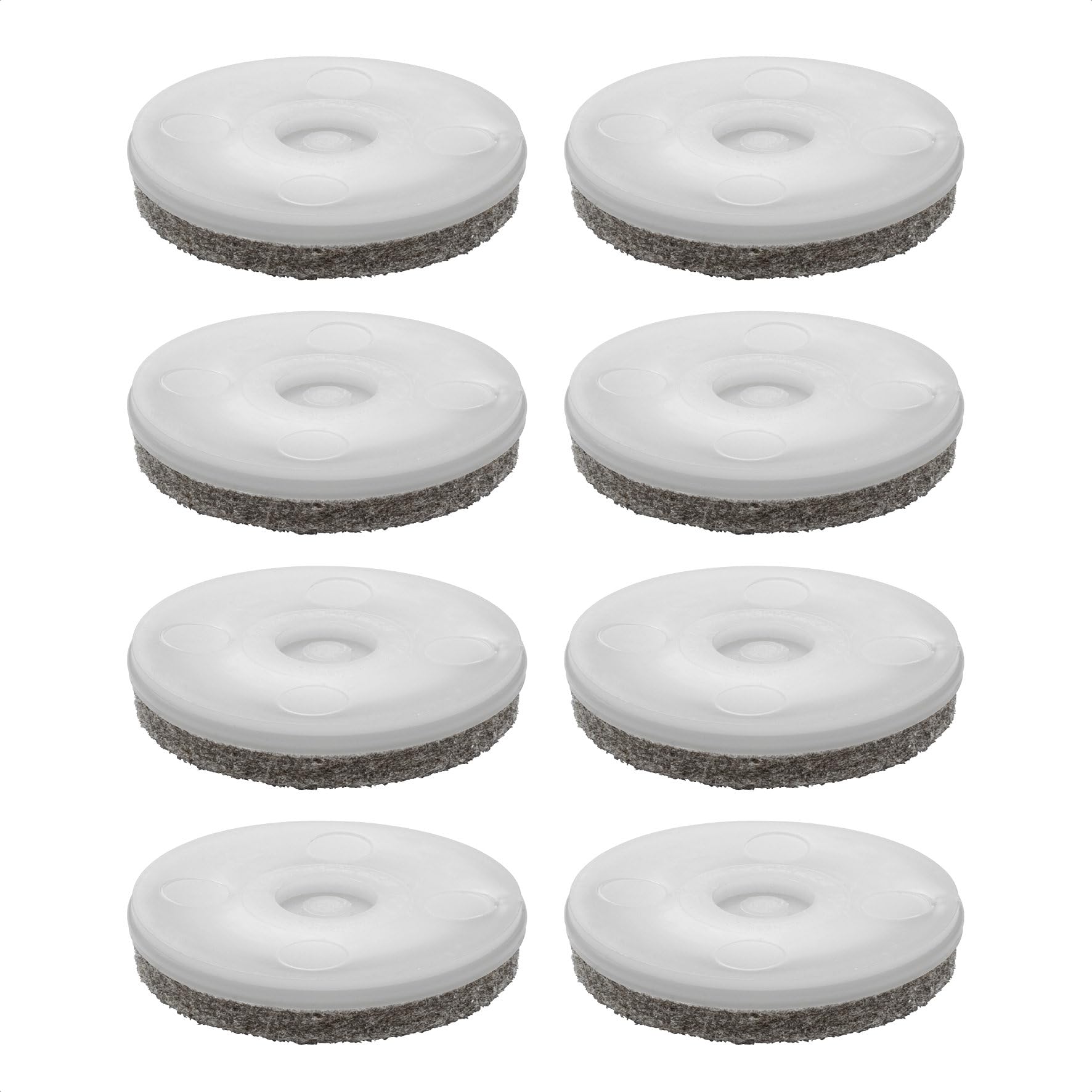WAGNER QuickClick® Felt glides furniture glides chair glides replacement I 8pcs. set replacement glides exchangeable - wool felt ULTRASOFT - Ø 50 mm - for base Ø 50 mm - Made in Germany - 15833500