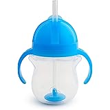 Munchkin Any Angle Click Lock Weighted Straw Trainer Cup, Blue, 7 Oz
