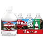Arrowhead 100% Mountain Spring Bottled Water - 8 Fl Oz, 12 Pack | Still Water Bottle with Naturally Occurring Minerals and Electrolytes for Crisp Refreshing Taste, Mini Bottles