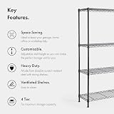VonHaus 4-Tier Adjustable Wire Shelving Unit Garage Storage view 6