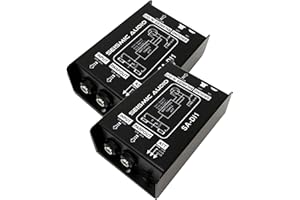 Seismic Audio Speakers Passive Direct Box with Ground Left and Attenuator Switch DI Box, Pair of Passive Direct Boxes