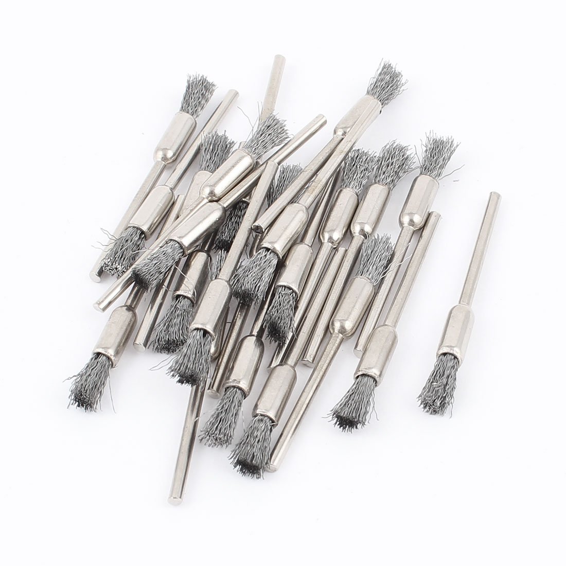 sourcingmap 22pcs 2.3mm Straight Shank Gray Wire Pen Shaped Brushes Polishing Tool