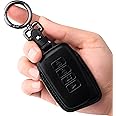 Tukellen for Lexus Leather Key Fob Cover with Keychain Compatible with Lexus RX ES GS LS NX RS GX LX RC LC Smart Key-Black