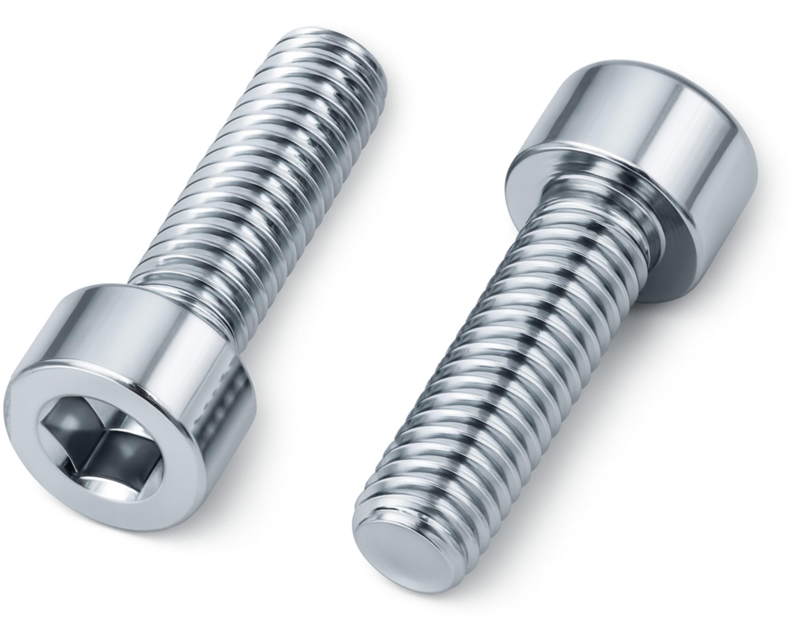 HEXATON Hex Socket Cap Metric Screws Allen - M6 x 8 mm - 100 Pieces - Galvanized Steel - Fully Threaded - DIN 912 ISO 4762