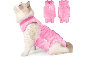 Lianzimau Cat Surgery Recovery Suit Kitten Onesie After Surgery Spay Recovery Suit for Female Surgical Abdominal Wound E-Coll