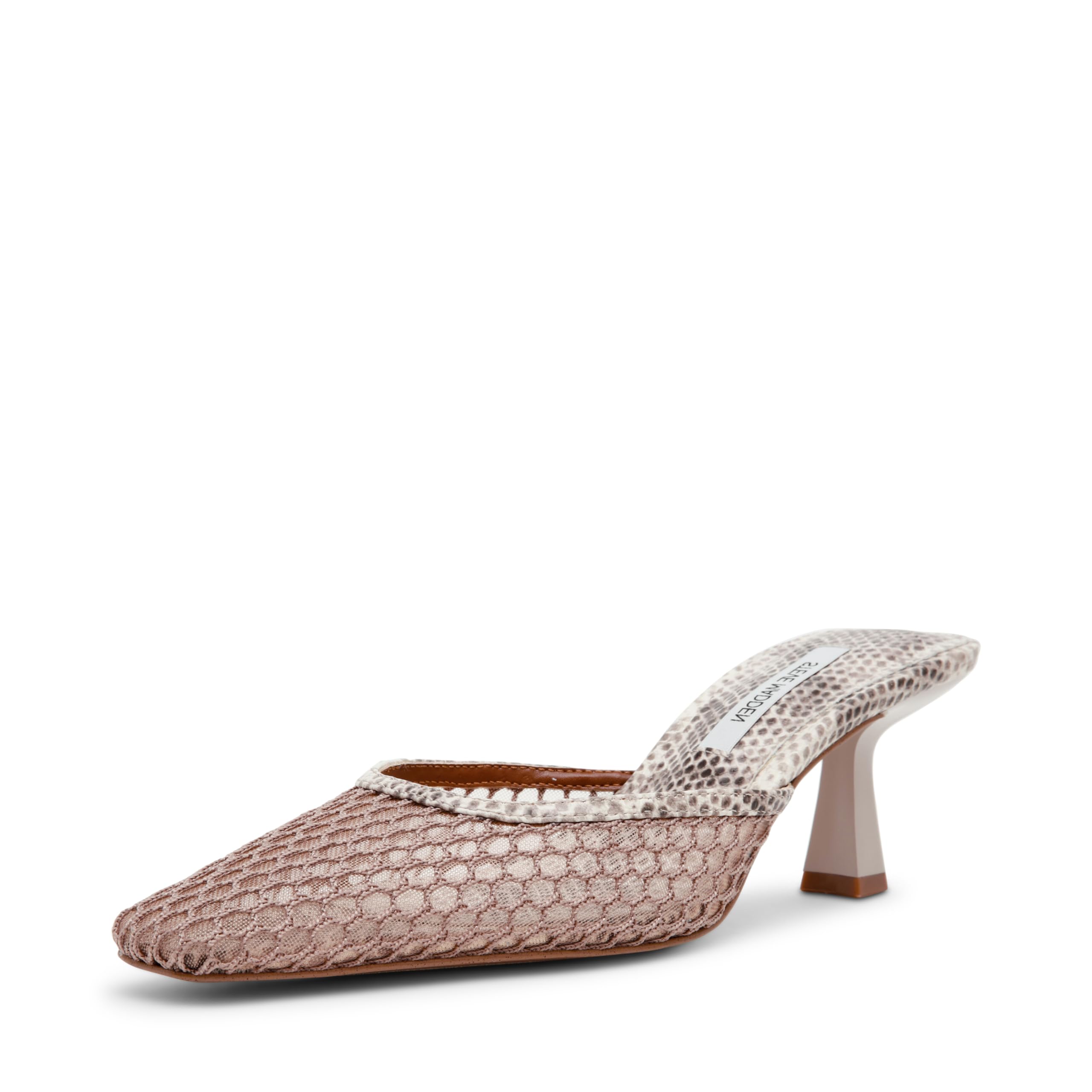 Steve Madden Women’s Alyse Pump, Natural Snake Mesh, 8.5