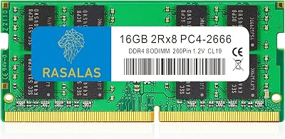 Rasalas 16GB DDR4 2666MHz Laptop RAM SODIMM PC4-21300 CL19 1.2V Unbuffered