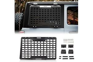 MAIKER OFF ROAD MAIKER Rear Window Molle Panel Modular Storage Panel System Rear Window Protective Decoration for 2018-2025 Jeep Wrangler JL 4 Doors, Passenger Side