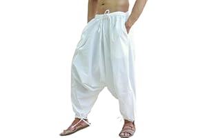 SARJANA HANDICRAFTS Men's Cotton Harem Yoga Baggy Genie Boho Pants