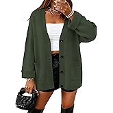 BTFBM Oversized Cardigan Sweaters for Women Trendy Fall Fashion 2025 Button Down Long Sleeve Chunky Knit Cardigans