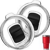 2 Pack 30 oz Yeti Tumbler Lids, Replacement Tumbler Lids for Yeti 30 oz Tumbler, 14 oz Mug, 26 oz Cup, 35 oz Straw Mug, Magnetic Slider Switch, Splash Proof Coffee Cup Cover Lids, BPA Free