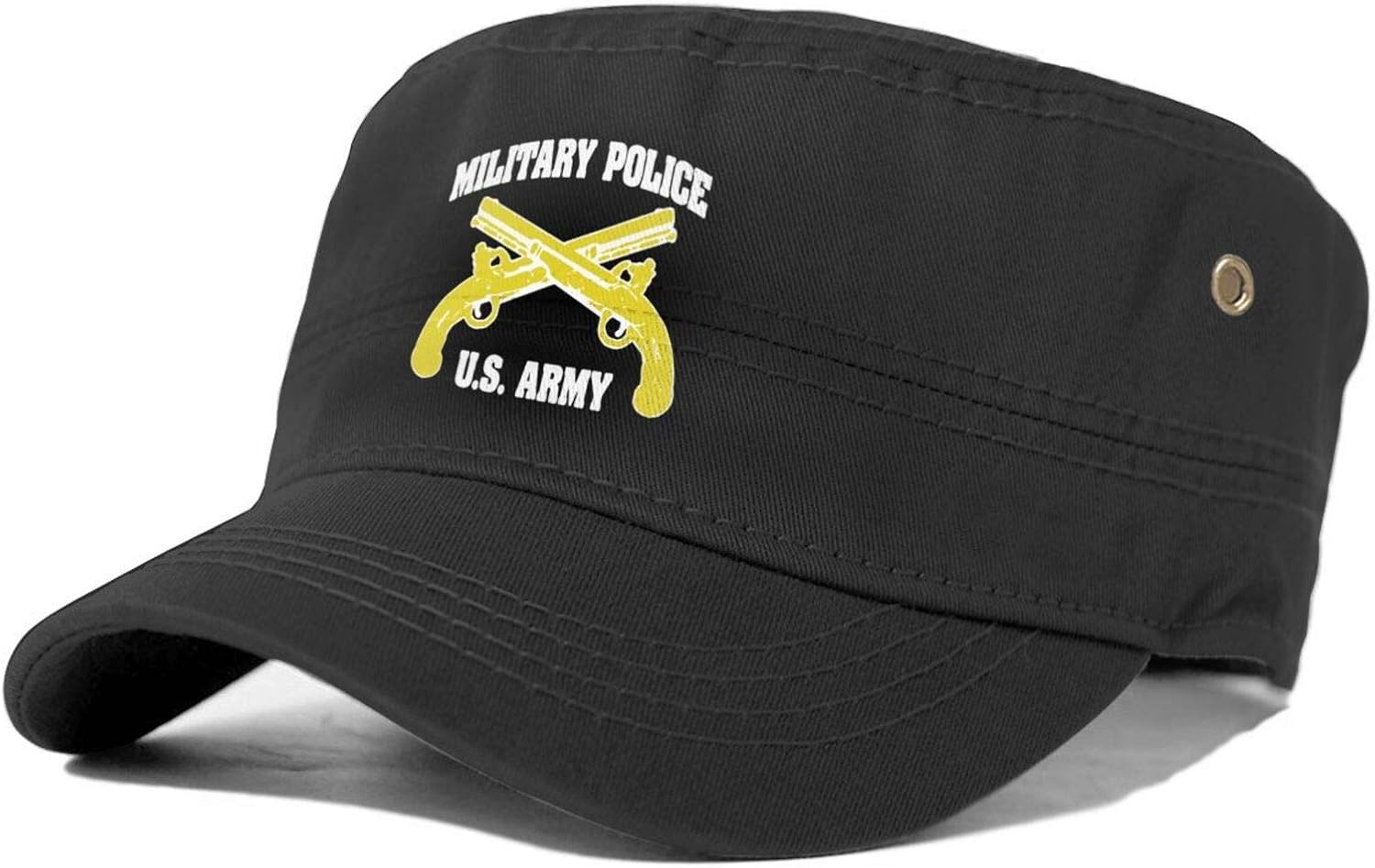 FLYYN Military Police Men's Army Cap Cadet Hat Flat Cap Black at Amazon