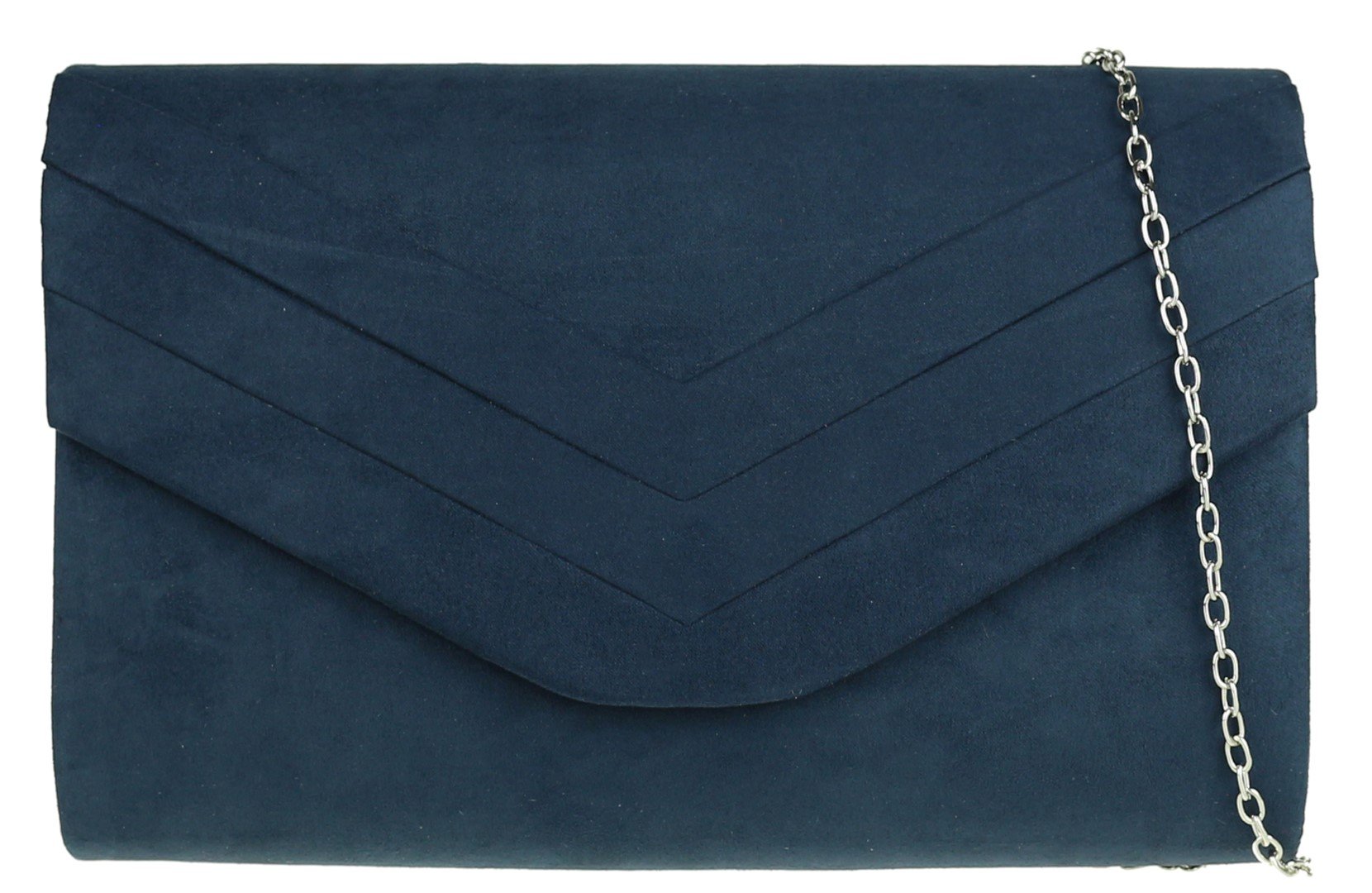 Girly Handbags Womens Plain Clutch Bag - Navy