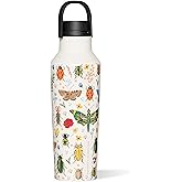 Corkcicle x Rifle Paper Sport Canteen - Keeps Drinks Cold 25 Hours - Stainless Steel - Triple-Insulated - Spill-Proof - Gift for Mom - Great for Mother's Day or Christmas - 20 oz - Curio Cream