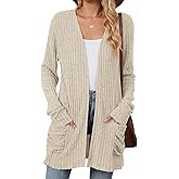 Lightweight Cardigans for Women Fashion Casual Oversized Long Sleeve Cardigan Sweater Loose Dressy Fall Holiday Tops
