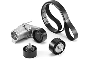 BINB ROAD Drive Belt Tensioner Idler Pulley Kit 11288604266 + 11288604267 + 11287628659 + 11287615130 Compatible with BMW 335