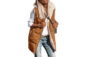 PRETTYGARDEN Womens 2026 Spring Lightweight Vests Sleeveless Fleece Jacket Zip Up Hoodie Pockets Long Coat Outerwear