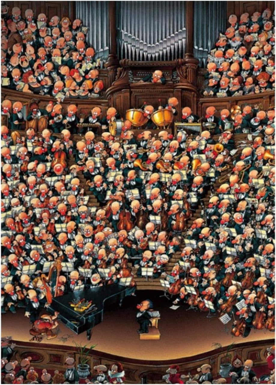 QJXSAN Playing a Concert, Extremely Difficult Wooden Jigsaw Puzzle 2000 Pieces Adult Decompression Puzzle Extremely challenging No Letter Prompt