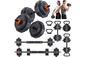 Rendpas Adjustable Dumbbells Set, 45/65/85 lbs Free Weight Set with Connector, 4 in1 Dumbbells Set for Home Gym Workout