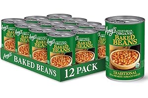 Amy's Organic Baked Beans Canned, Traditional, Vegan Gluten Free, Vegetarian, 15.4 Oz (12 Pack)