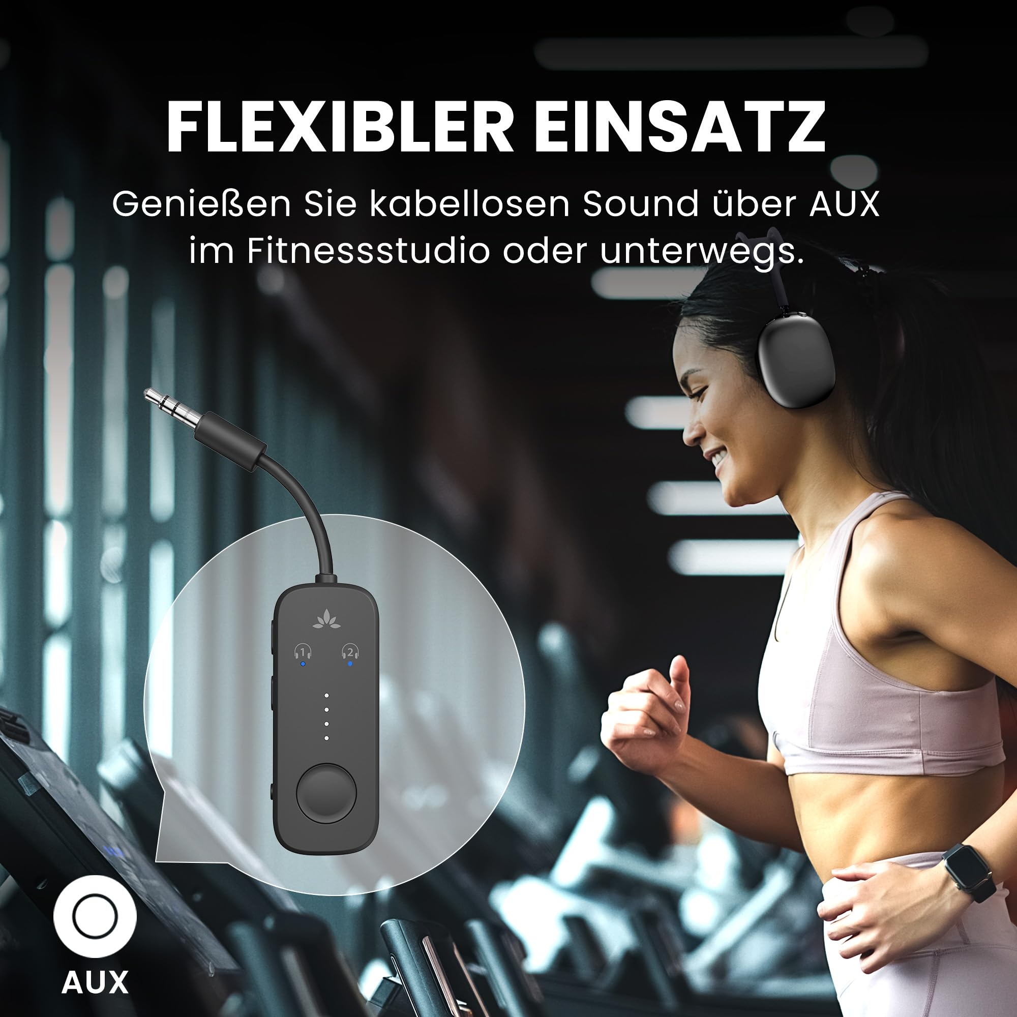 Avantree Relay - Flugzeug Bluetooth Adapter für 2 AirPods oder Kopfhörer 7