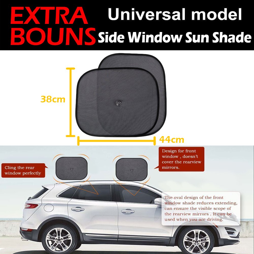 Windshield Sun Shade, Car Window Shade as Bonus by Big Hippo Keep Vehicle Cool Protect Your Car from Sun Heat & Glare Best UV Ray Visor Protector (Size: 55.16