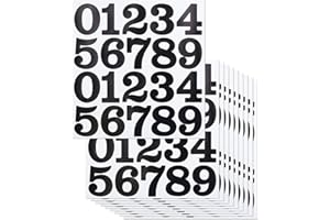CMBBZZY 2 Inch Number Stickers for Mailbox, Black Waterproof Number Stickers for Organizing, Lockers, Sign, Note, Bins, Storage and More
