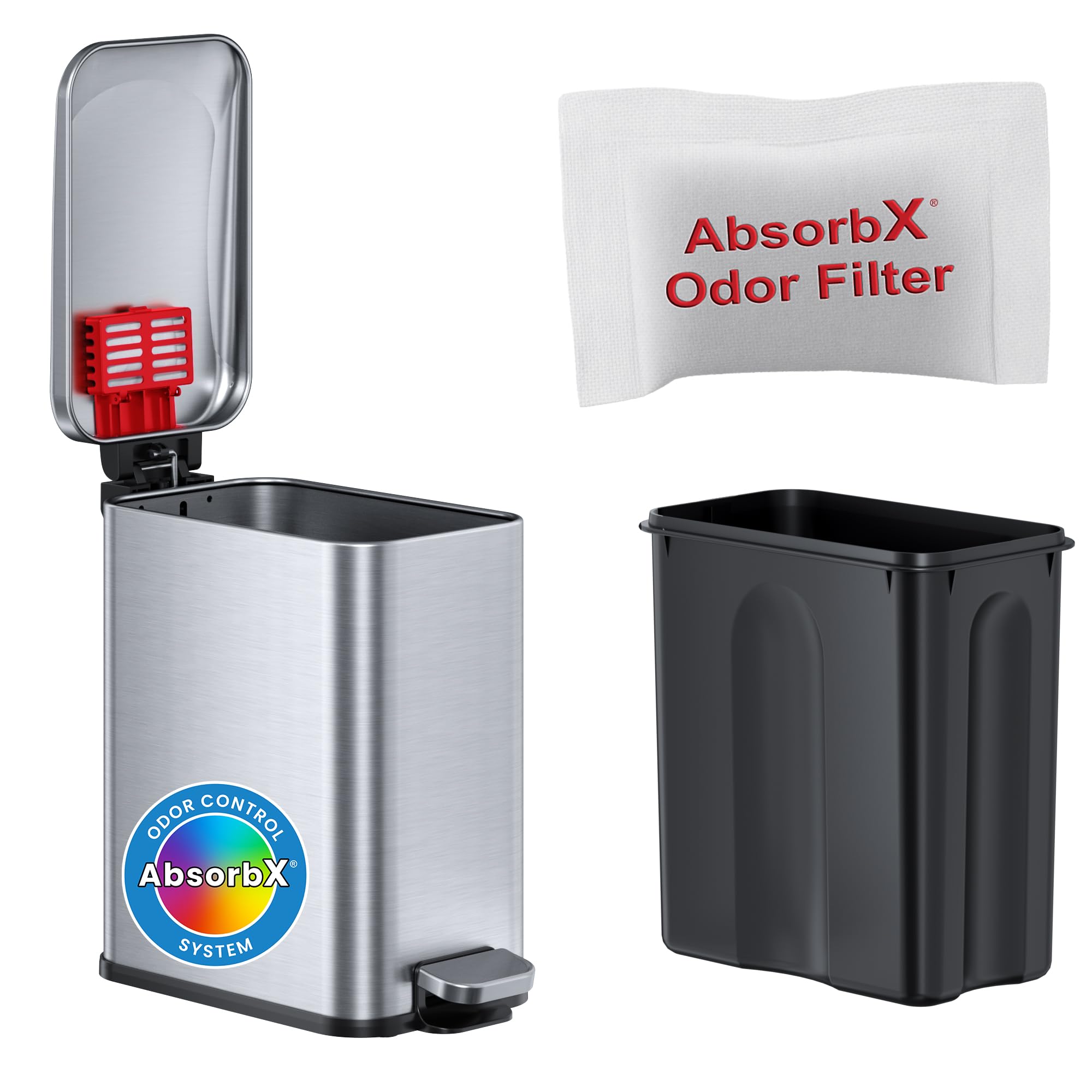 iTouchless 1.32 Gallon SoftStep 2.0 Bathroom Trash