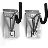 Proslat 13012 Super Duty/Bike Hooks Designed for Proslat PVC Slatwall, Locking, 2-Pack, Silver