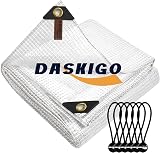 DASKIGO 2 x 2 m Heavy Duty Reinforced Tarpaulin Cover with 6 Bungee Balls view 2