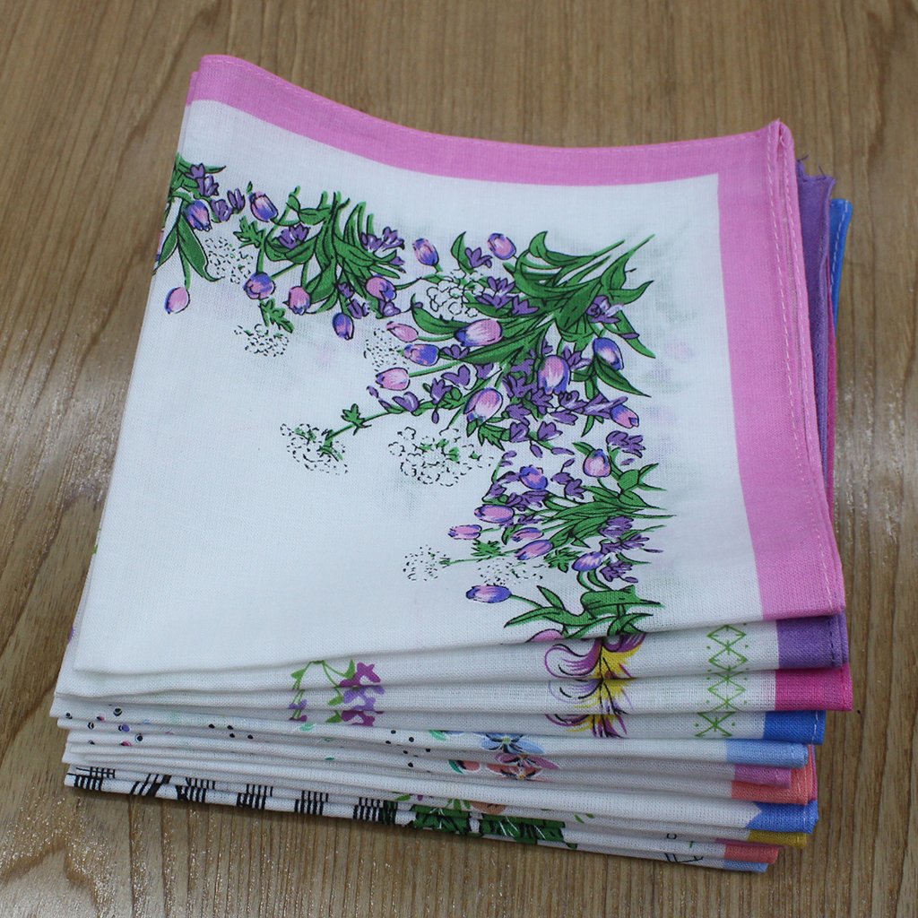 Vêtements Sharplace Ensemble 12x Fleur Dessin Mouchoirs En
