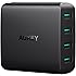 AUKEY USB Wall Charger with 4-Ports 40W / 8A Output & Foldable Plug, Compatible iPhone Xs/XS Max/XR, Samsung Galaxy Note8 / S8, iPad Pro/Air 2 / Mini 4 and More