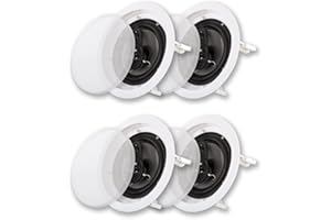 Acoustic Audio CS-IC63 in Ceiling 6.5" Speaker 2 Pair Pack 3 Way Home Theater 1200 Watt
