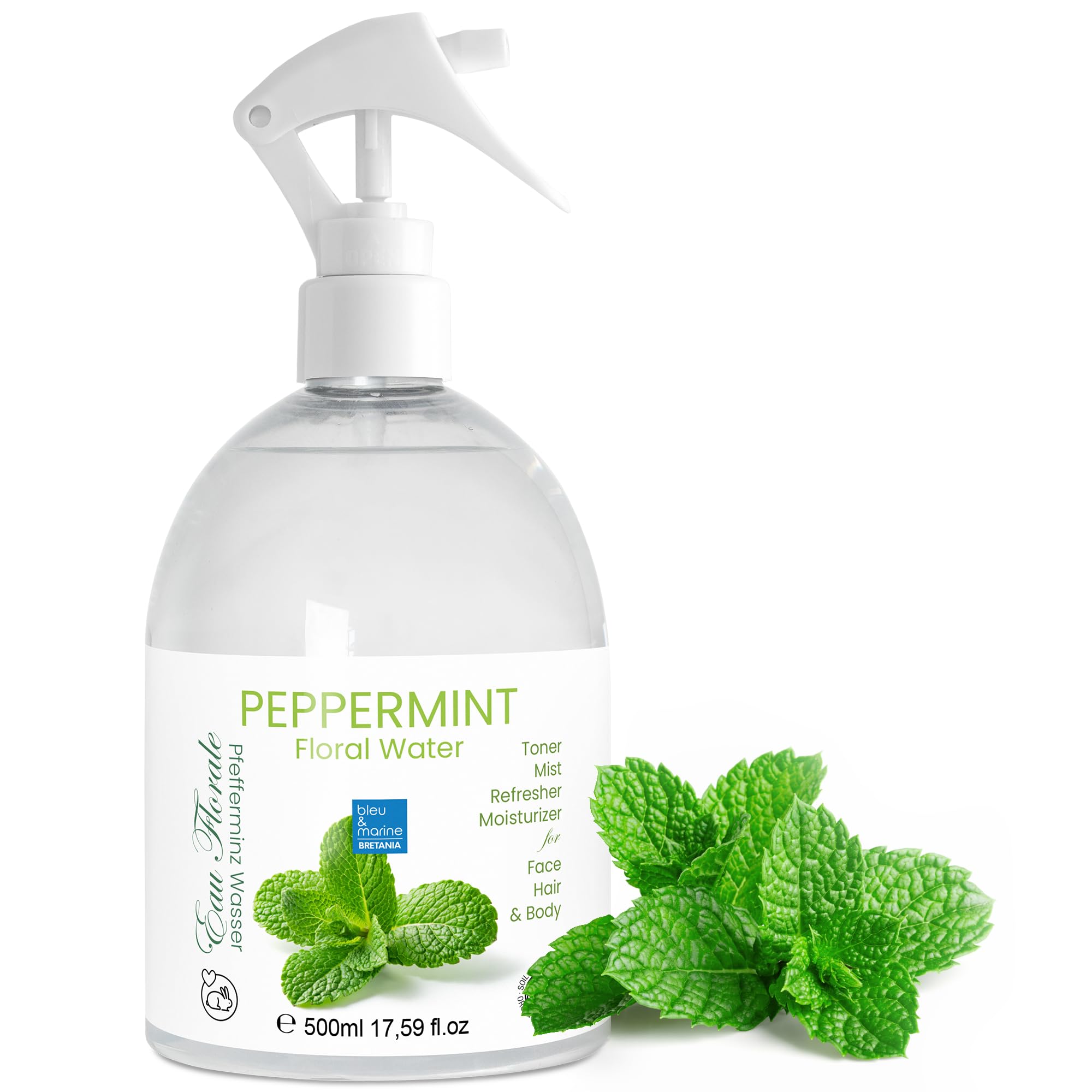 100% Natural Organic Peppermint Spray - Peppermint Hydrolate Water - 100% Pure Cooling Spray - Peppermint Body Spray - Cooling Spray - Repellent Spray - Peppermint Cool Spray - 500ml ; 17.59fl oz