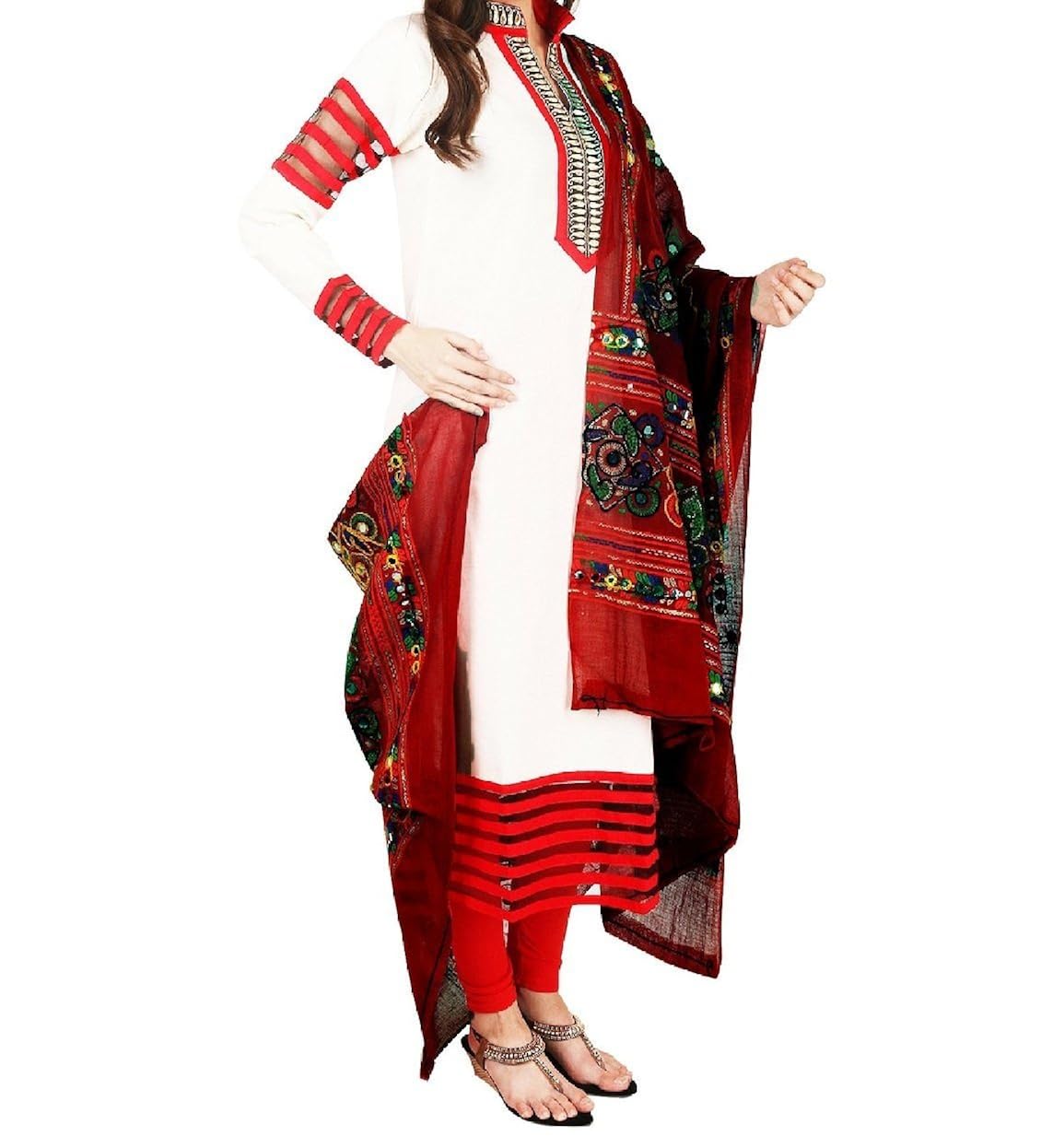 sunrise paridhan women's cotton dupatta - spmir06_multicolour_free size