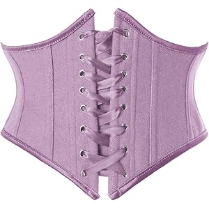 Scarlet Darkness Women's Corset Belt Lace Up Underbust Renaissance Corset | Solid Lace‑Up, Side Zip, Plastic Boning, Renaissa