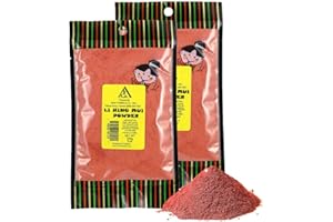 ASIA TRANS & CO. Asia Trans Li Hing Mui Crack Seed Plum Powder | Hawaiian Favorite | Sweet, Sour, & Salty Dried Asian Umeboshi Topping for Desserts and Snacks (2 Pack, 5 oz)