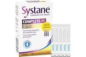 Systane Complete Unit-Dose Preservative-Free Eye Drops 30ct Single-use vials for Dry Eye Relief