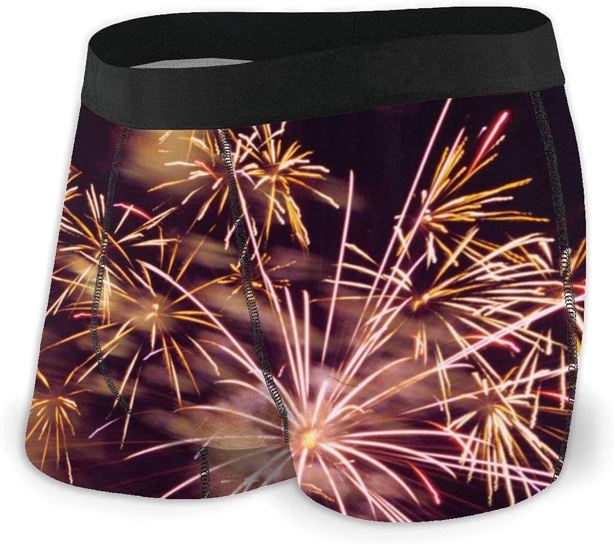 Gggo Beautiful Fireworks (2) Boxer Briefs Underwear for Men Boys Youth